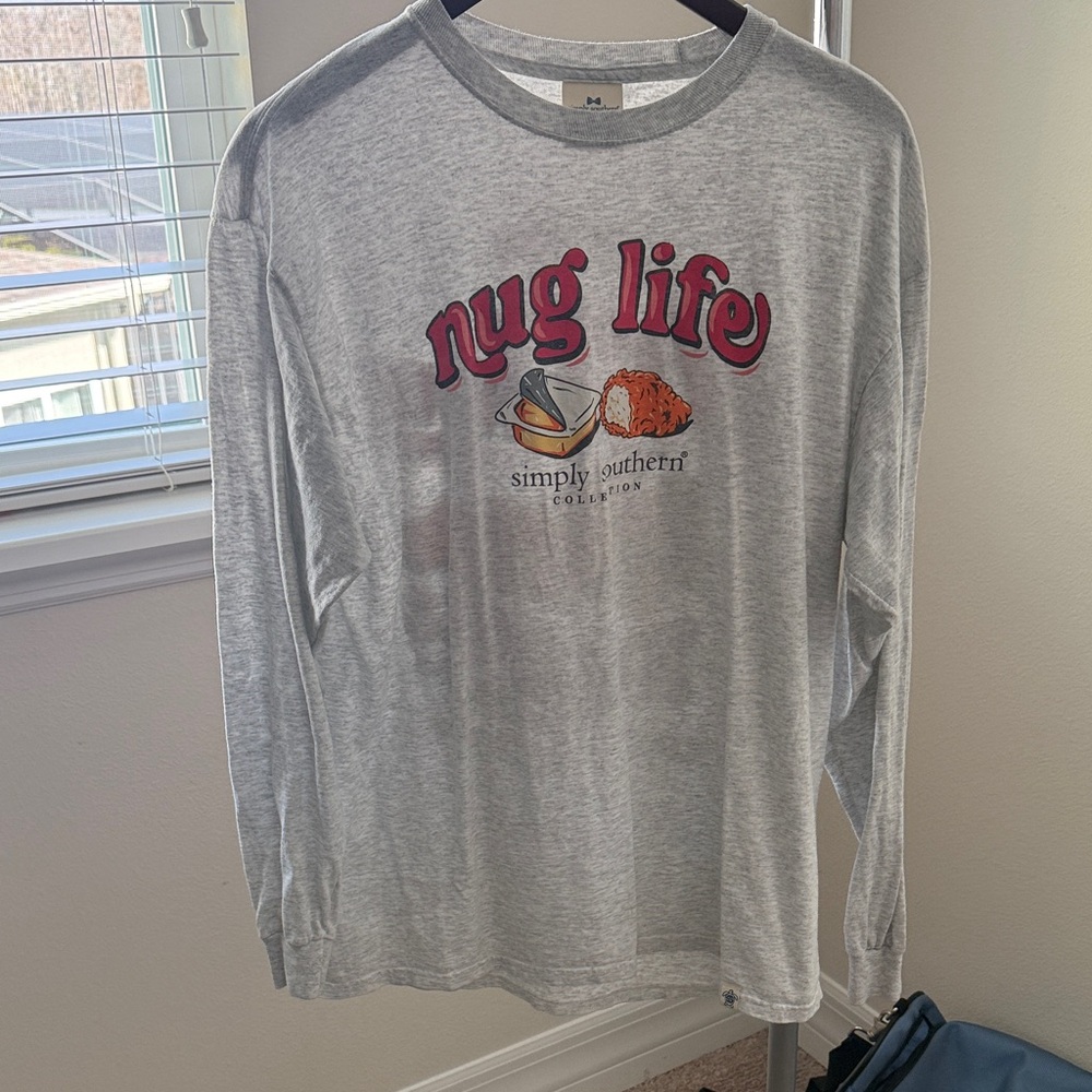 Simply Southern Gray Long Sleeve with Nug Life Graphic